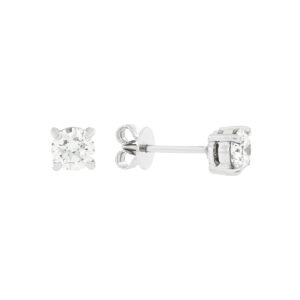 Broqueles de oro blanco con diamantes