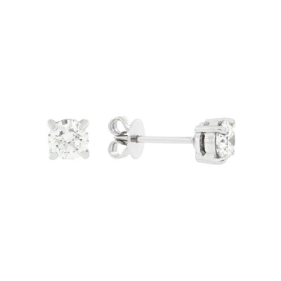 Broqueles de oro blanco con diamantes