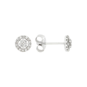 Broqueles de oro blanco con diamantes