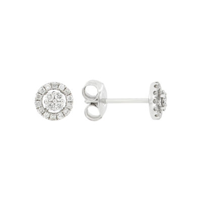 Broqueles de oro blanco con diamantes