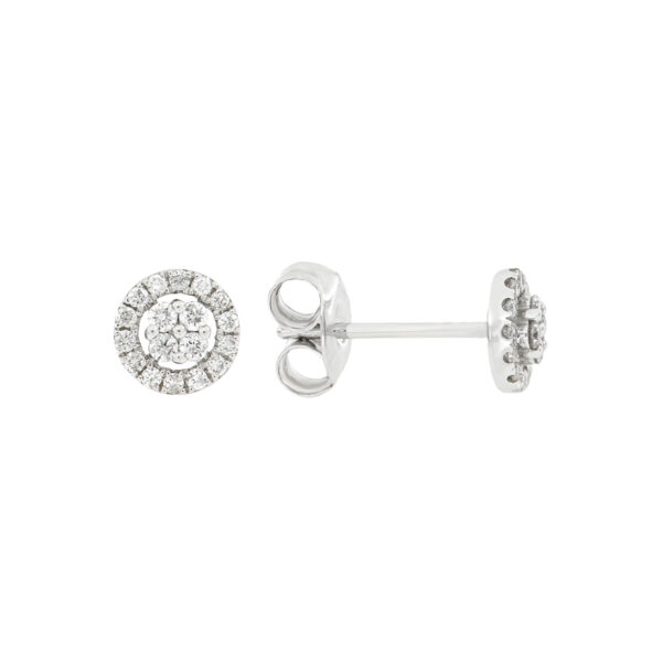 Broqueles de oro blanco con diamantes