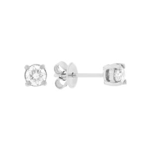 Broqueles de oro blanco con diamantes