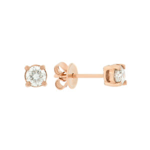 Broqueles de oro rosa con diamantes