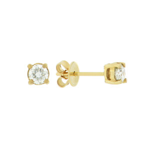 Broqueles de oro con diamantes