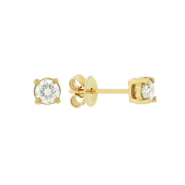 Broqueles de oro con diamantes