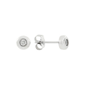 Broqueles halo de oro blanco con diamantes
