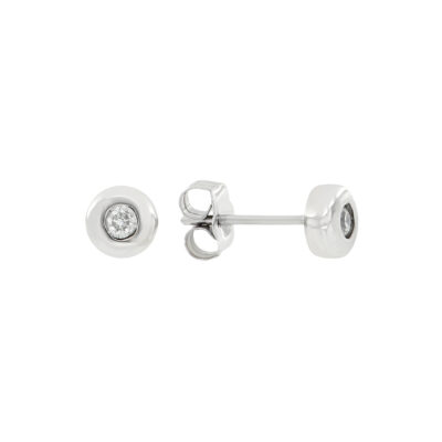 Broqueles halo de oro blanco con diamantes