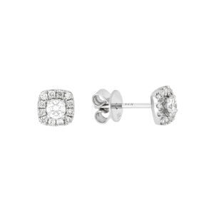 Broqueles de oro blanco con diamantes