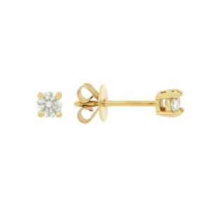 Broqueles de oro con diamantes
