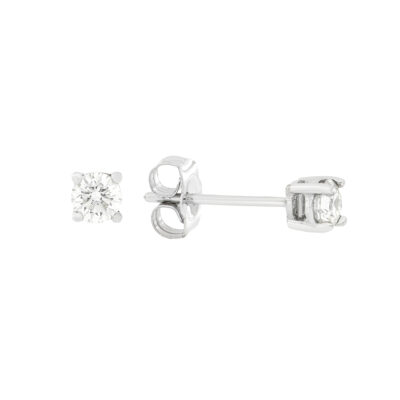 Broqueles de oro blanco con diamantes