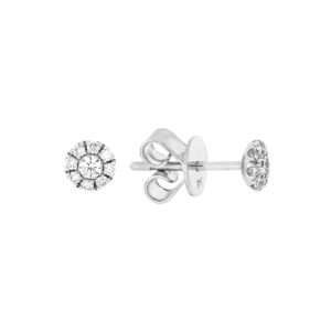 Broqueles de oro blanco con diamantes