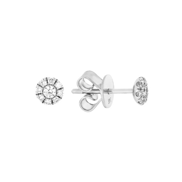 Broqueles de oro blanco con diamantes