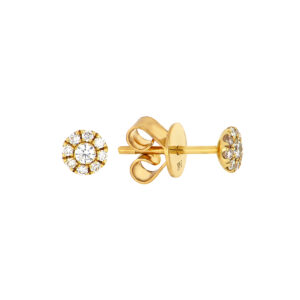 Broqueles de oro con diamantes