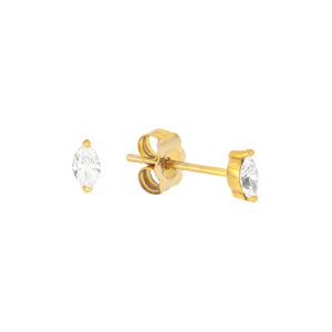 Broqueles de oro con diamantes