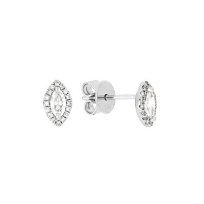 Broqueles de oro blanco con diamantes