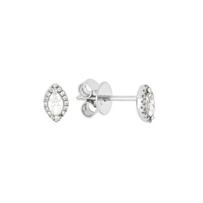Broqueles de oro blanco con diamantes