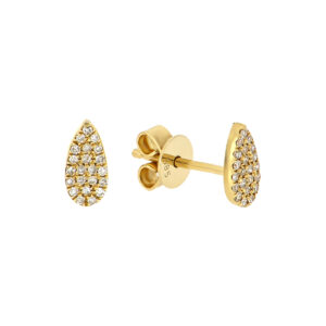 Broqueles de oro con diamantes