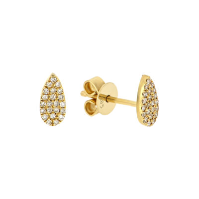 Broqueles de oro con diamantes