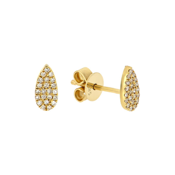 Broqueles de oro con diamantes