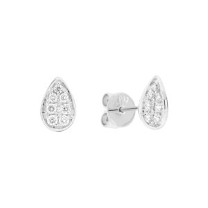 Broqueles de oro blanco con diamantes