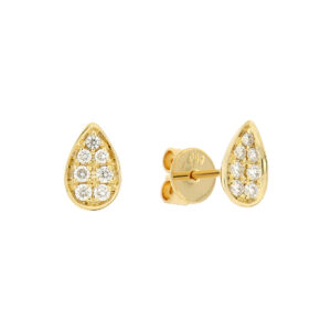 Broqueles de oro con diamantes