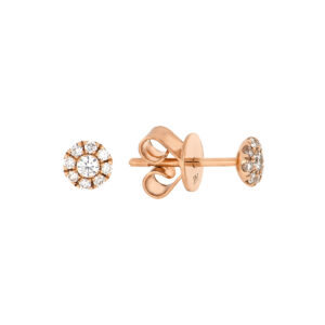 Broqueles de oro rosa con diamantes