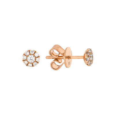 Broqueles de oro rosa con diamantes