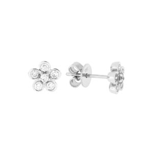 Broqueles de oro blanco con diamantes