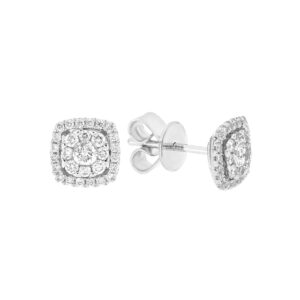 Broqueles de oro blanco con diamantes