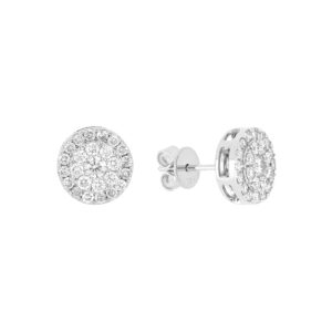 Broqueles de oro blanco con diamantes