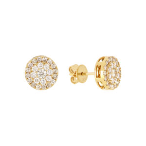 Broqueles de oro con diamantes