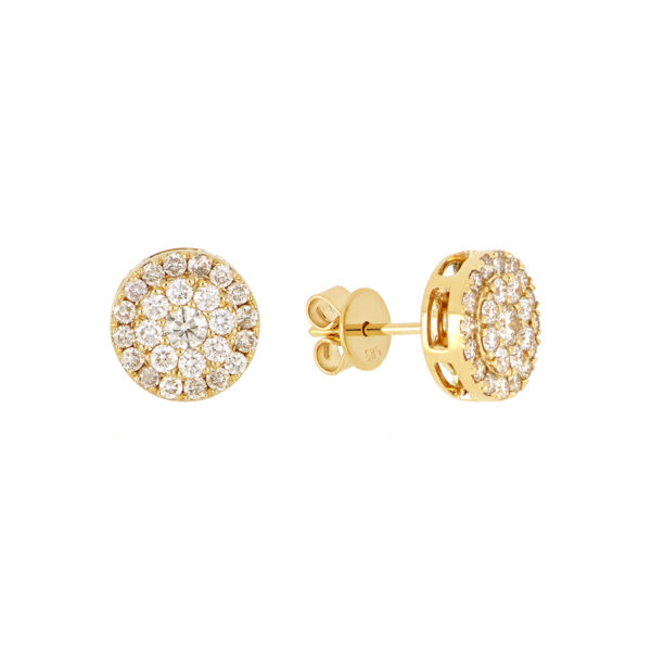 Broqueles de oro con diamantes
