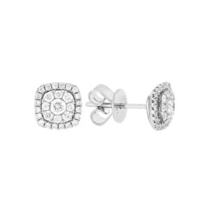 Broqueles de oro blanco con diamantes
