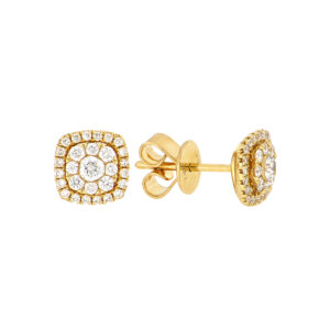 Broqueles de oro con diamantes
