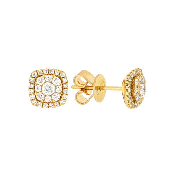 Broqueles de oro con diamantes