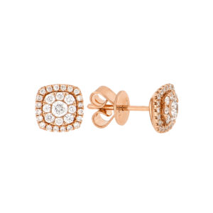 Broqueles de oro con diamantes
