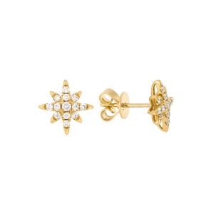 Broqueles de oro con diamantes
