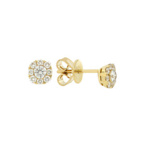 Broqueles de oro con diamantes