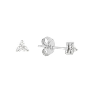 Broqueles de oro blanco con diamantes