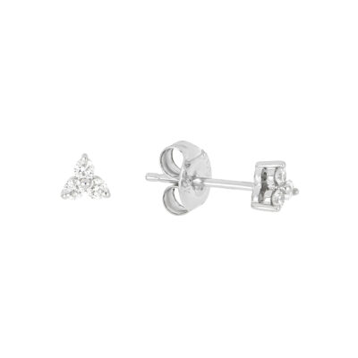 Broqueles de oro blanco con diamantes