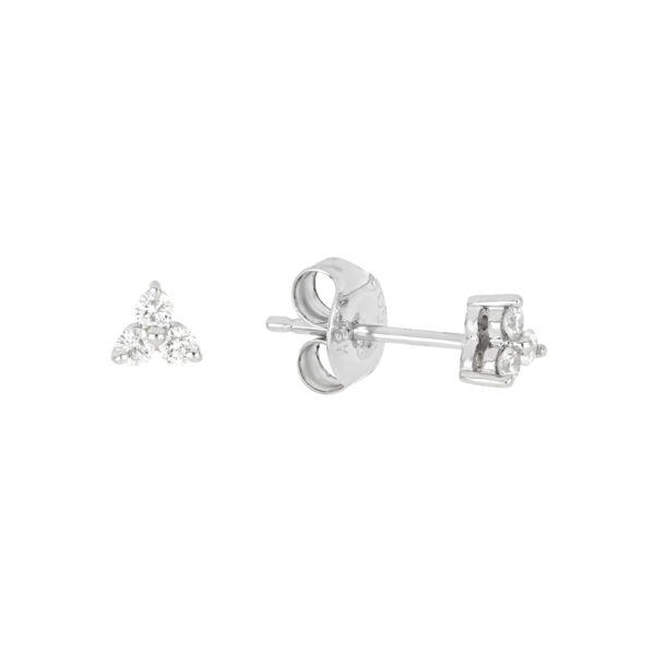 Broqueles de oro blanco con diamantes