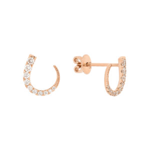 Broqueles de oro con diamantes