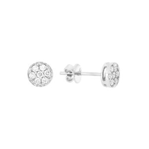 Broqueles de oro blanco con diamantes