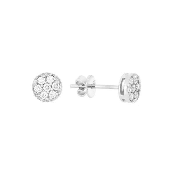 Broqueles de oro blanco con diamantes