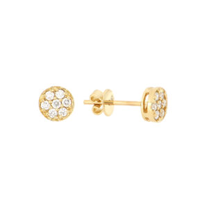 Broqueles de oro con diamantes