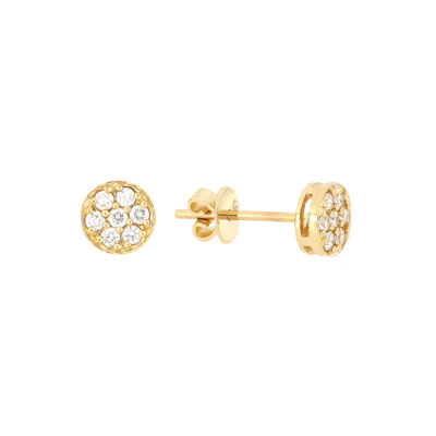 Broqueles de oro con diamantes