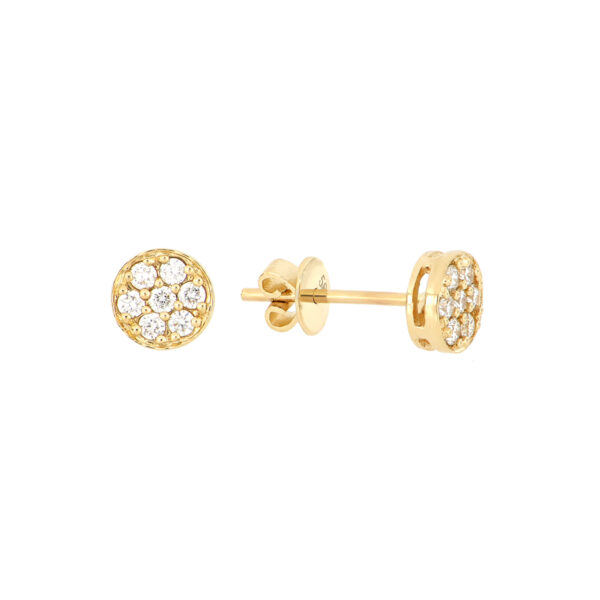 Broqueles de oro con diamantes