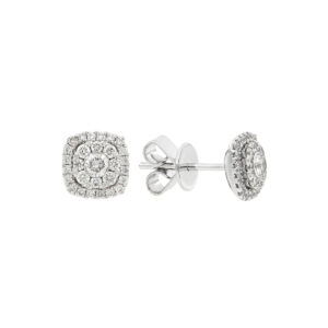 Broqueles de oro blanco con diamantes