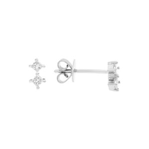 Broqueles de oro blanco con diamantes