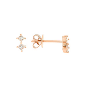 Broqueles de oro rosa con diamantes